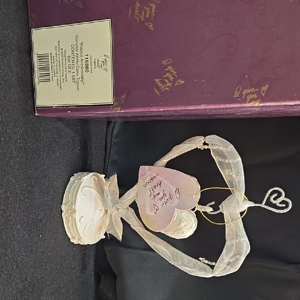 Enesco White Heart Anniversary Ornament